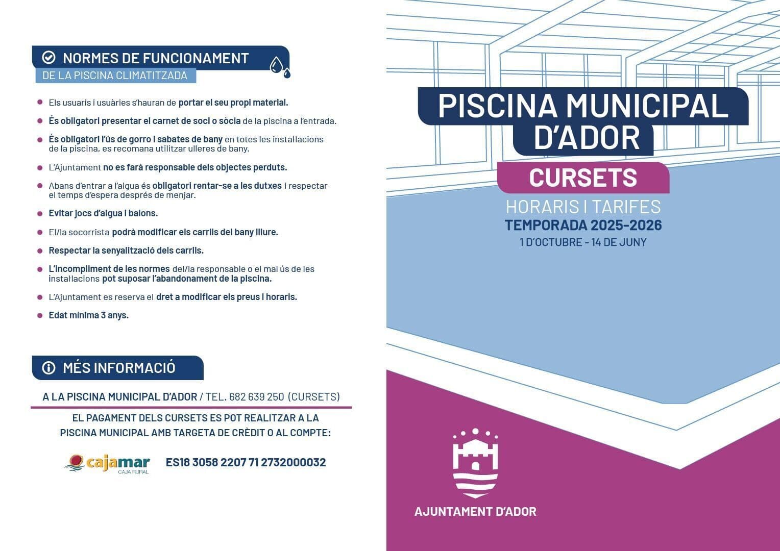 Piscina municipal de Ador - natacion in Ador