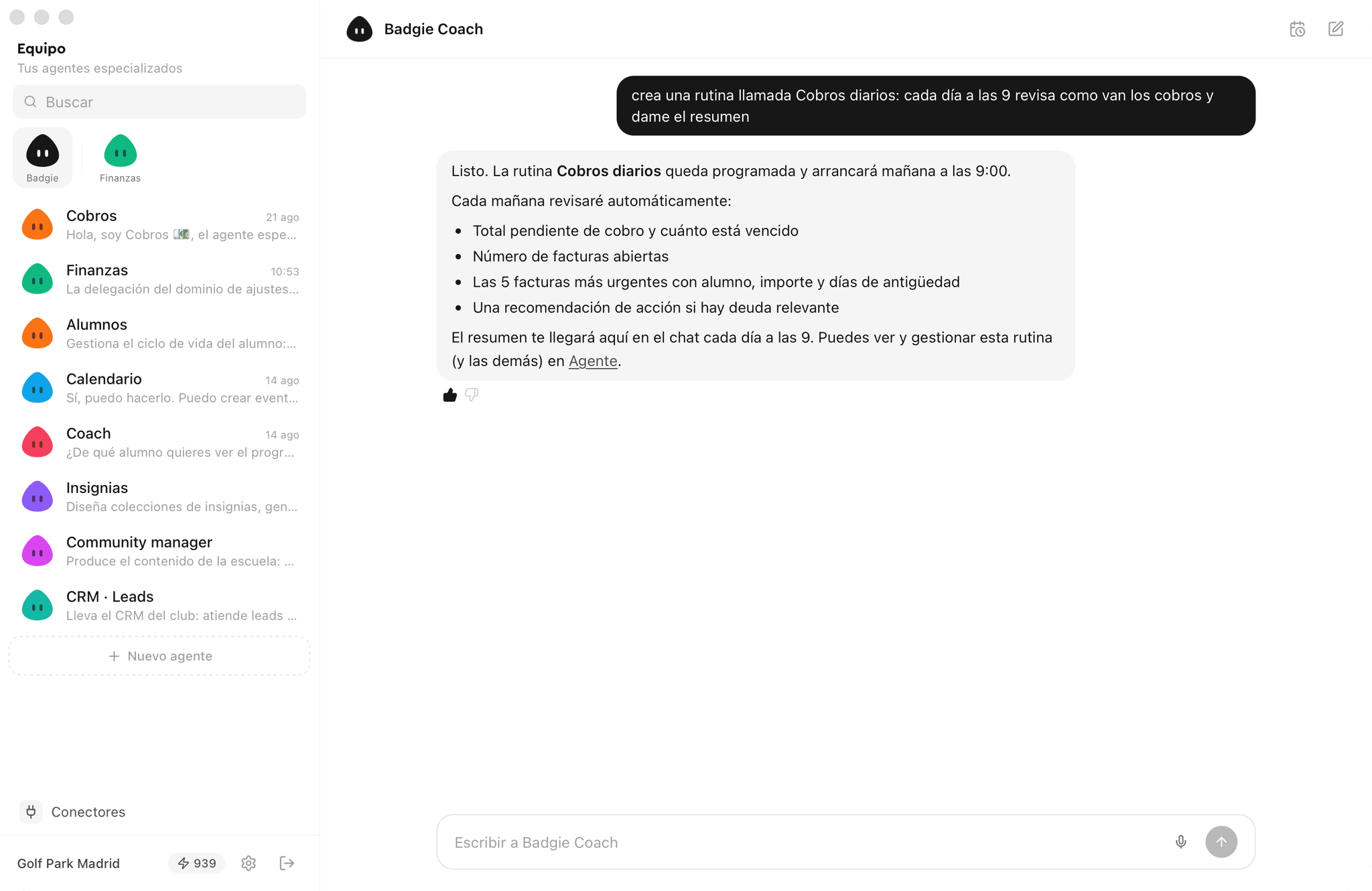Badgie Agents: agentes de IA para clubes e escolas desportivas