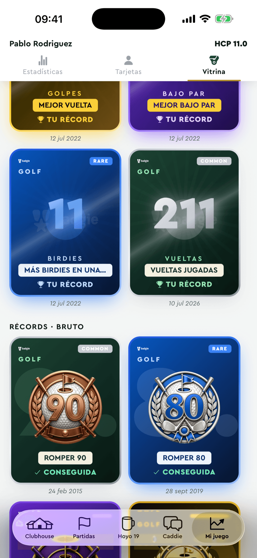 Logros de golf desbloqueados en Badgie Golf