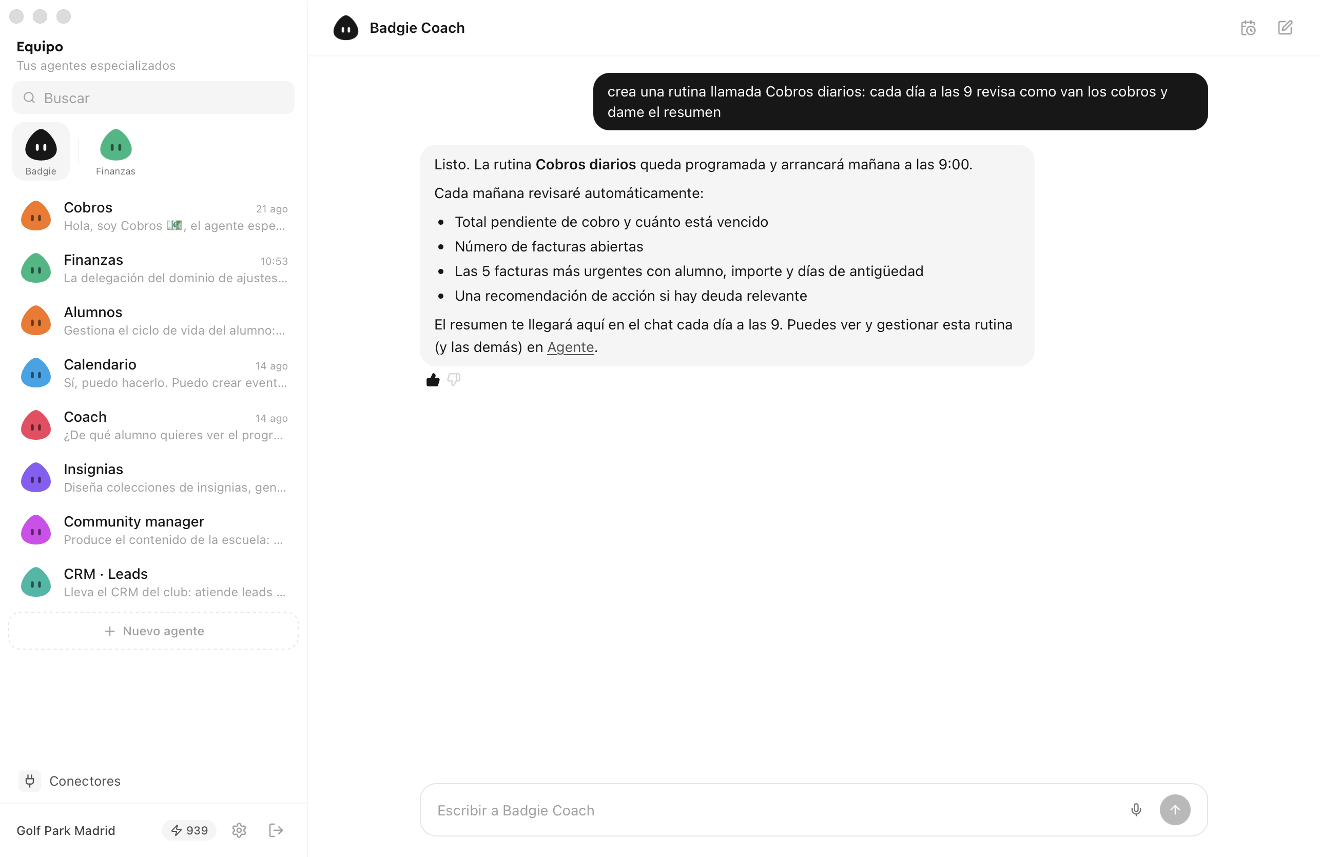 Badgie Agents: agentes de IA para clubes e escolas desportivas